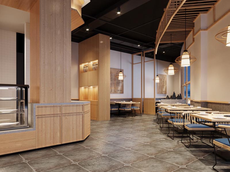 德陽(yáng)燒烤店裝修色調(diào)要自然，地板防滑工作很重要