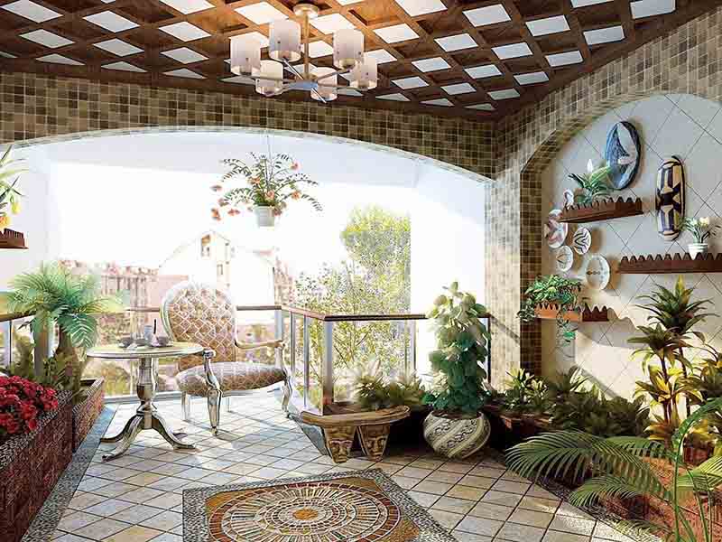 長沙璟宸原著10平方花園裝修設(shè)計(jì)效果