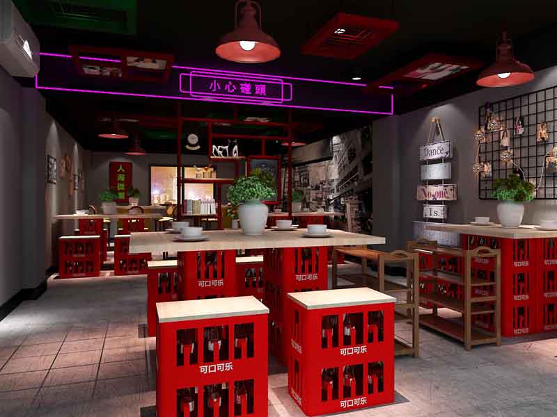 德陽火鍋店裝修設(shè)計(jì)風(fēng)格和燈光方面，有